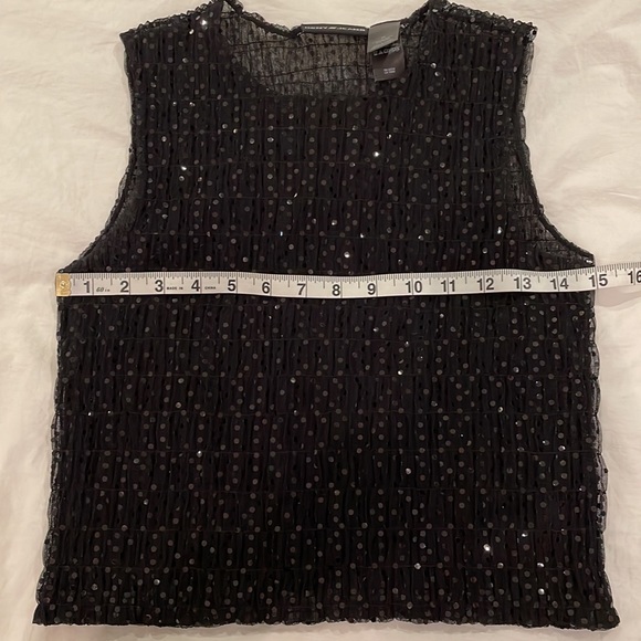 DKNY JEANS shirred sequin top - Picture 7 of 8